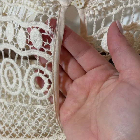 Maeve Crochet Tunic Dress - Sand - XSP - Cotton - Picture 7 of 12